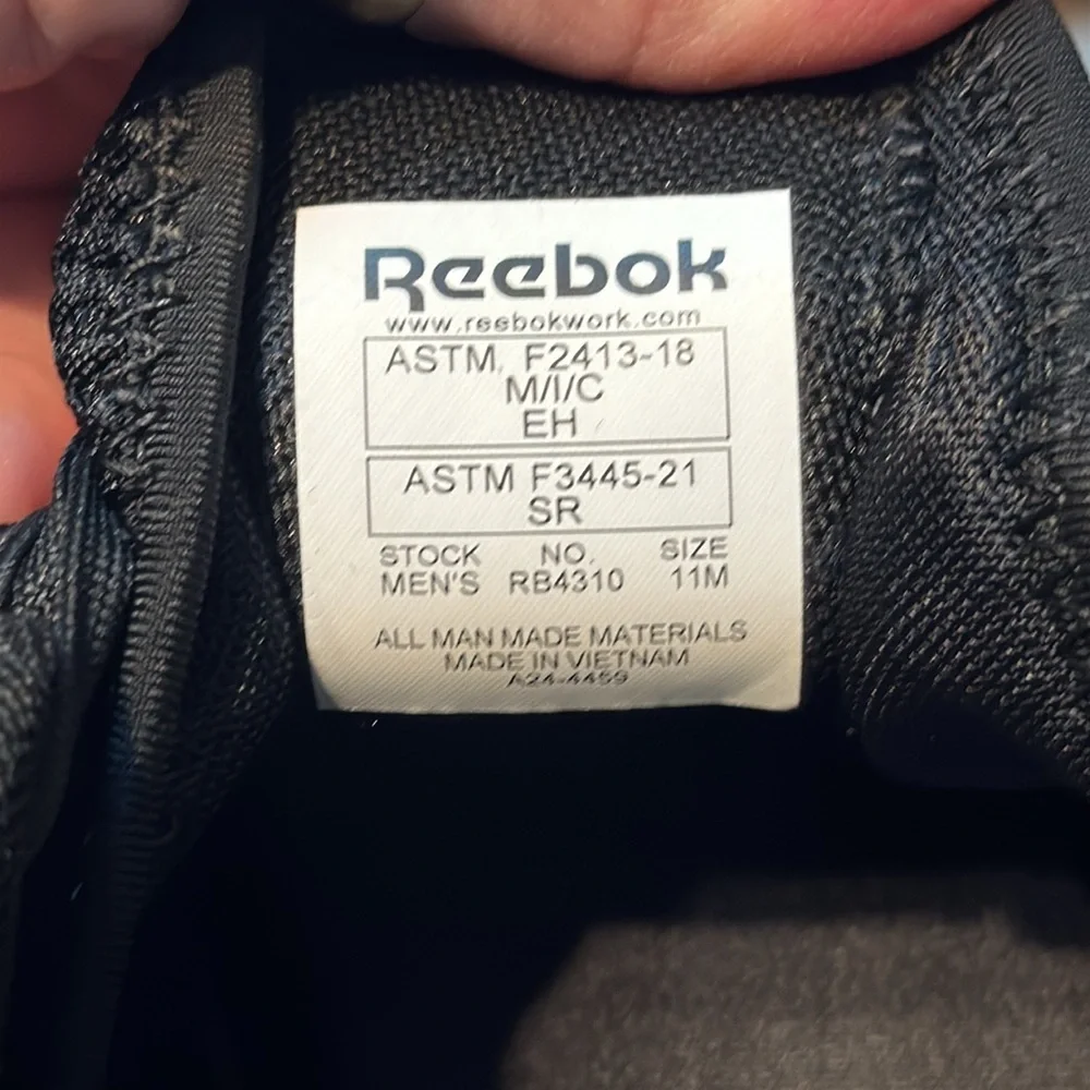 Reebok Work Fusion Flexweave Cage Composite Toe Athletic Work Shoe Mens size 11M